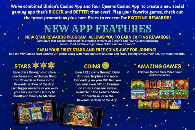 Binions Gaming App Features