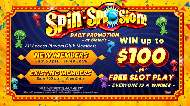 All Access Club SPINSPLOSION Daily Tournament Page 1